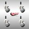 Service Caster 3 Inch 316SS Thermoplastic Rubber Swivel 7/8 Inch Expanding Stem Caster Set SCC-SS316EX20S314-TPRB-78-4 - alternate 4